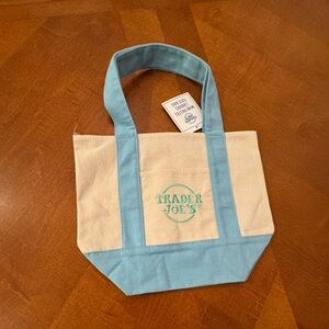 Viral Trader Joe’s Spring Blue Mini Canvas Tote
